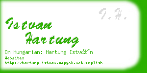 istvan hartung business card